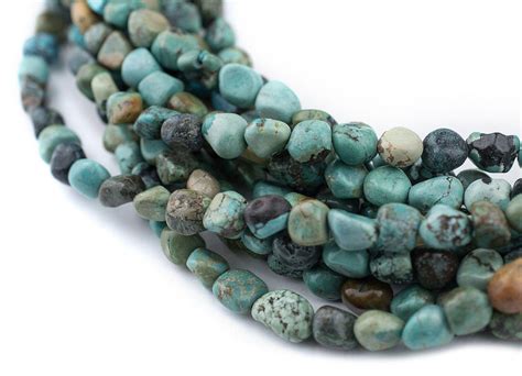 Earth Aqua Turquoise Nugget Beads 5 7mm — The Bead Chest