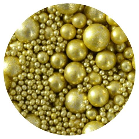 Gold Metallic Shiny Sprinkle Mix 100g Cake Decorating Sprinkles