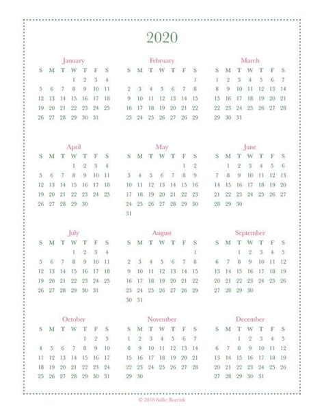 Free Online Calendar Printable Yearly Calendar Free Printable