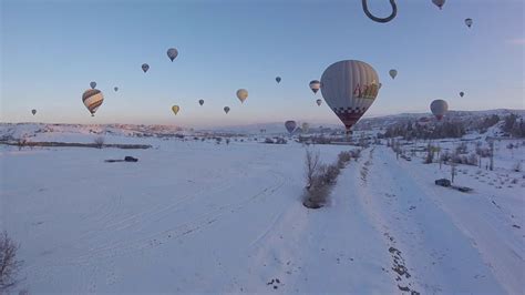 Hot Air Balloon Flight In Cappadocia In Winter Youtube