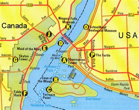 Map For Niagara Falls Free Printable Maps