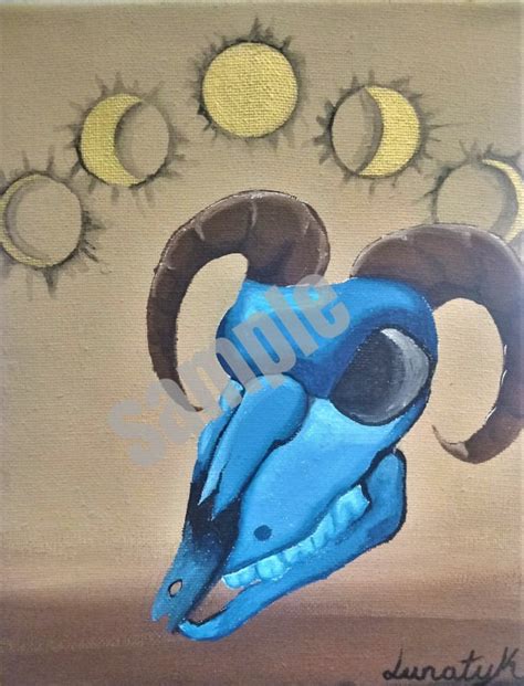 Blue Moon Acrylic Painting Print Etsy