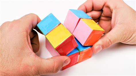 Como Hacer Un Cubo De Papel Infinito Cubo Magico Origami Facil