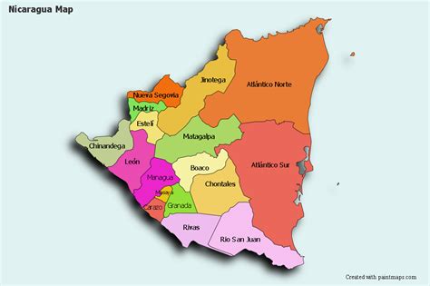 Genera Grafico De Mapa De Nicaragua Colorear Mapa De Nicaragua Con