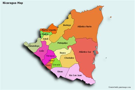 Dibujo De Mapa De Nicaragua Para Colorear Dibujos Para Colorear