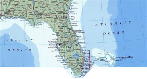 Large Map Of Florida State Florida State Large Map