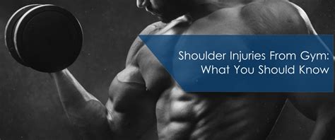 Shoulder Injuries From Gym What You Should Know Health In Motion