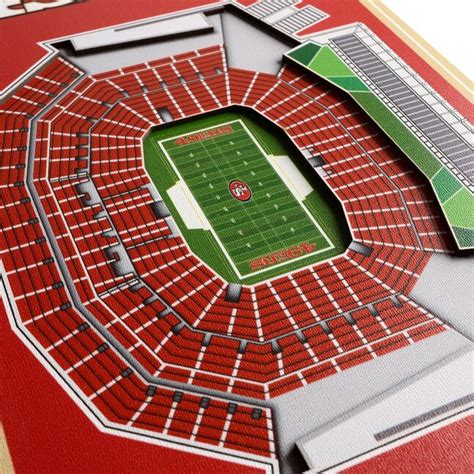 Stadiumviews San Francisco 49ers 32 In H X 075 In W Sports Wood 3d Art