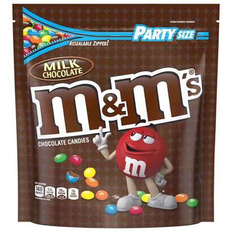 Mandms Milk Chocolate Candy Party Size 42 Ounce Bag