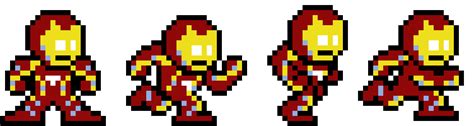Iron Man Spritesheet Pixel Art Maker