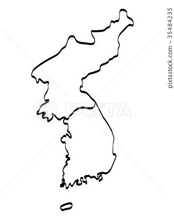 The following outline is provided as an overview of and topical guide to north korea: North and South Korea map outline freehand draw - 스톡일러스트 ...