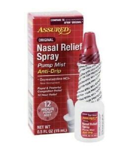 Assured Nasal Relief Spray Pump Mist Rapid Powerful Congestion Lot My