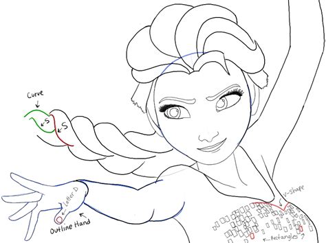 How To Draw Elsa From Frozen With Easy Step By Step Drawing Tutorial