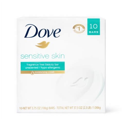 Dove Sensitive Skin Beauty Bar Soap 10 Ct 375 Oz Qfc