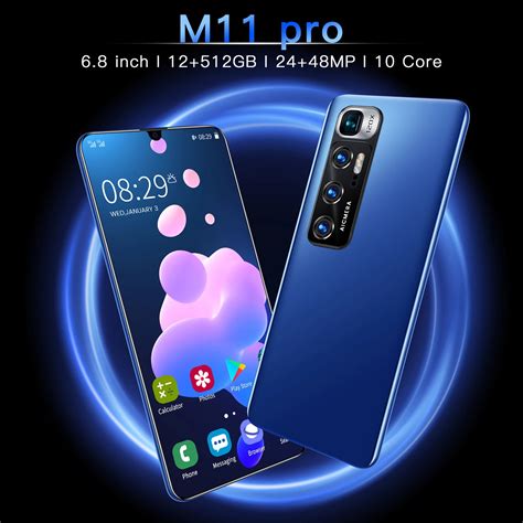 2021 New Smartphones 68 M11 Pro Cellphones 12gb 512gb 5000mah Android