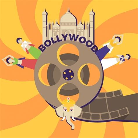 Free Vector Flat Bollywood Background