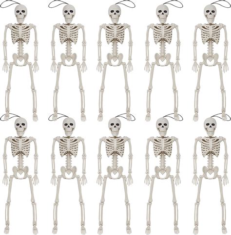 Fun 10pcs 16 Halloween Hanging Posable Skeletons
