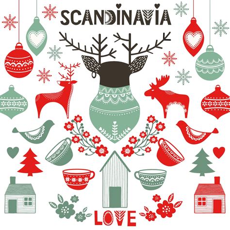 Love Scandinavia Clip Art Christmas Clip Art Holiday Clip Etsy