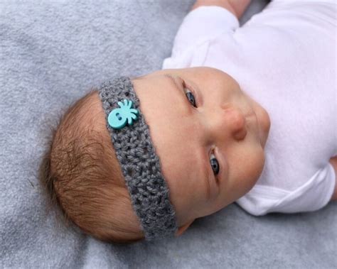 Boy Headband With Octopus Baby Boy Crochet Headband Girl Etsy