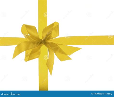 Big Gold Holiday Ribbon Stock Photo Image Of Gold Golden 10699832