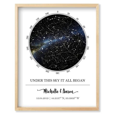 Custom Star Map Personalized Star Map Multiple Sizes Etsy