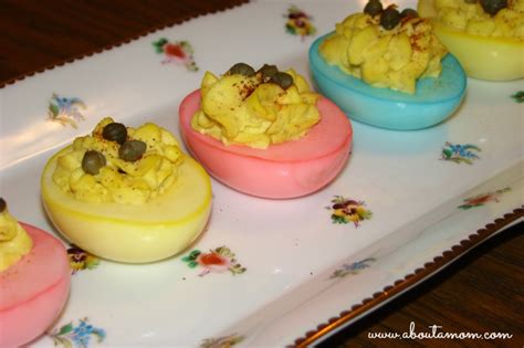Pretty Pastel Deviled Eggs For Easter About A Mom