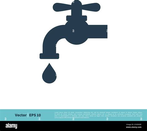 Tap Water Faucet Icon Vector Logo Template Illustration Design Vector