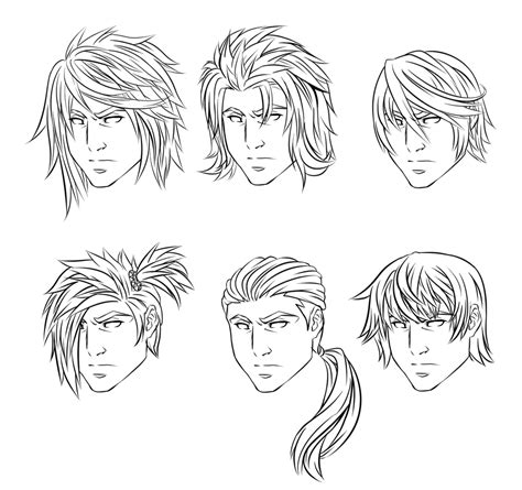 Anime Hairstyles Male Short Male Anime Hairstyles Drawing At