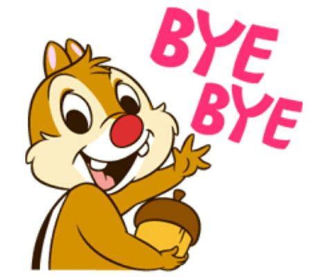 Bye Bye Funny Emoticons Chip And Dale Animated T