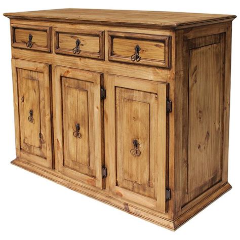Rustic Pine Collection Small Classic Cabinet Com04