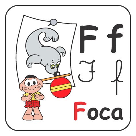 alfabetizando com mônica e turma alfabeto 4 tipos de letras