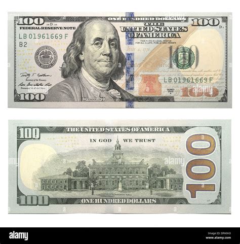 Nouveau Billet De 100 Dollars Des États Unis Banque Dimages Photo