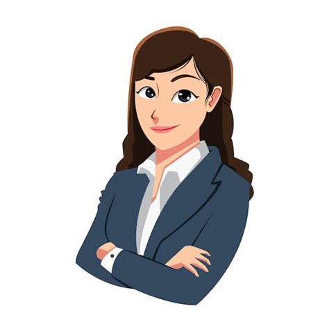 Personaje De Mujer De Negocios Vector Premium