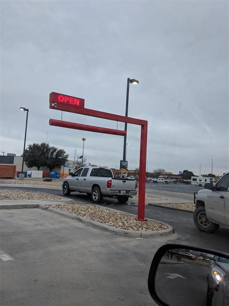Where you would drive up and the car hop (servers) would come to your car and take your order. Drive thru clearance pole at Panda Express. You had One ...