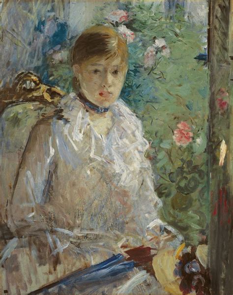 Junge Frau Sitzt Vor Einem Fenster Genannt Summer 1879