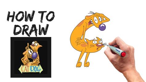 How To Draw Catdog Nickelodeon Cartooning 4 Kids Youtube