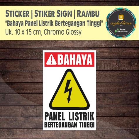 Jual Sticker Stiker Sign K3 Bahaya Panel Listrik Tegangan Tinggi
