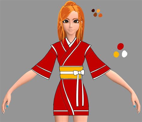 Sapien Park On Twitter Aika Kimonohair Wip Design Testing Colours
