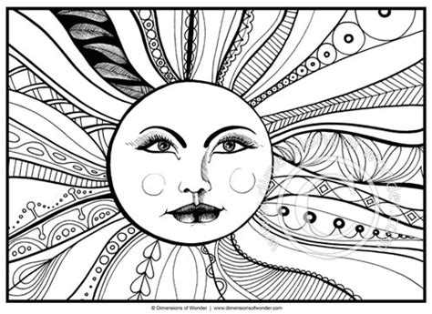 sun coloring page printable dimensions