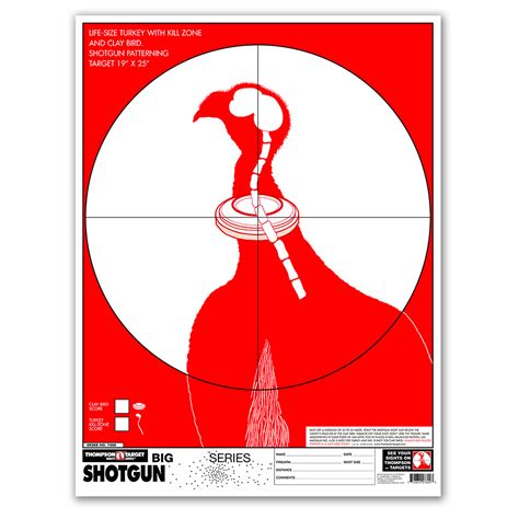 Thompson Target Turkey Clay Paper Shotgun Patterning Targets 19x25