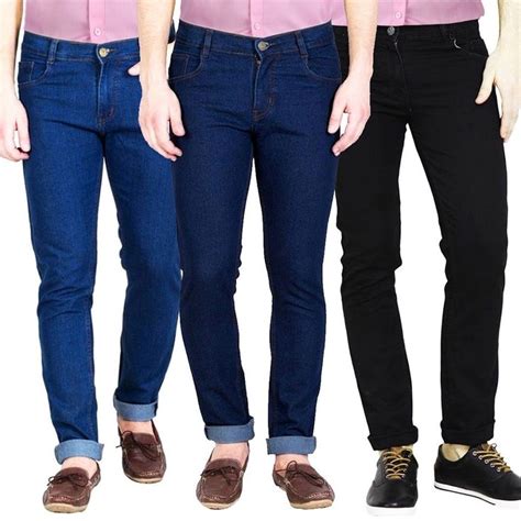Buy Masterly Weft Trendy Multi Color Jeans For Men Pack Of 3 At Low