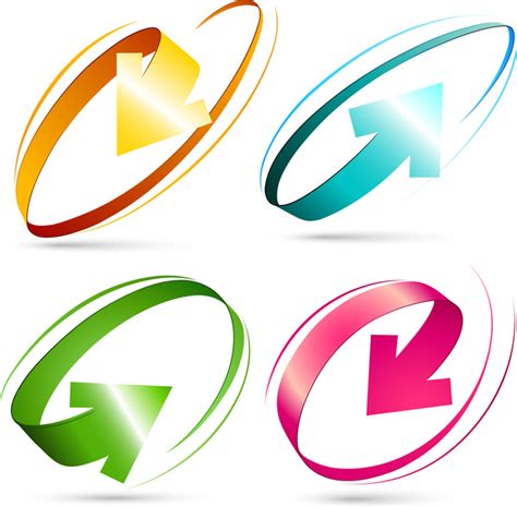 Adobe Illustrator Template Circle Arrows Vectors Free Download Graphic
