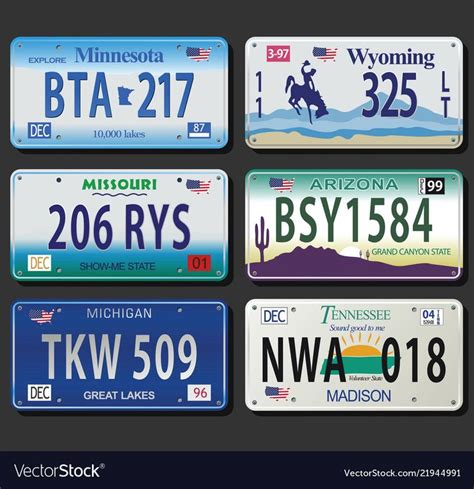 United States License Plates Vintage Collection Download A Free Preview Or High Quality Adobe