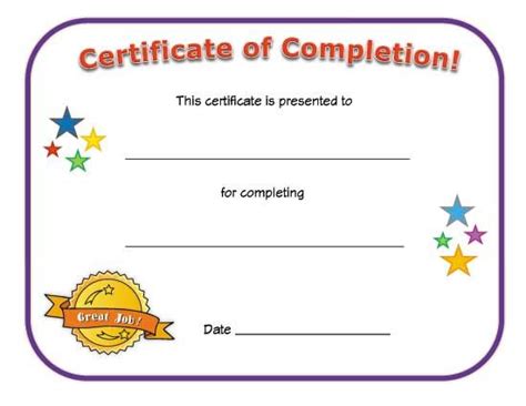 Therapy Completion Certificate For Kids Compilation 2020