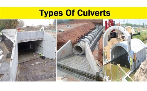 Types Of Culverts Box Culvert Pipe Culvert Arch Culvert Basic Images