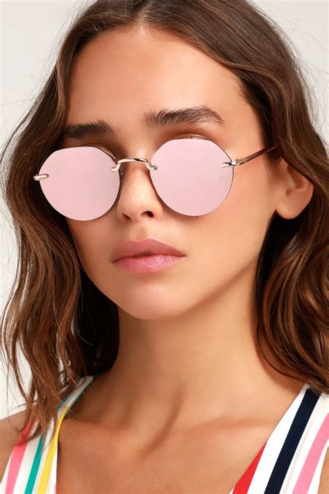 Cute Rose Gold Sunglasses Geometric Sunglasses Sunglasses