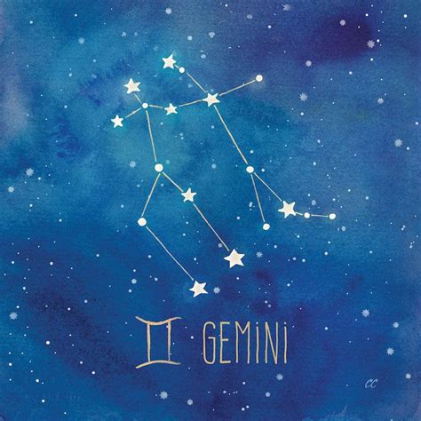 Star Sign Gemini Canvas Art Print By Cynthia Coulter Icanvas Gemini