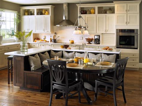 Kitchen Island With Bench Seating And Round Table Kitchen Island