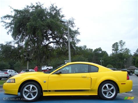 Screaming Yellow 2004 Ford Mustang Mach 1 Coupe Exterior Photo