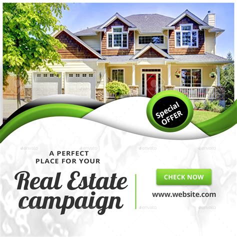 Real Estate Campaign Fb Cover And Ads Web Elements Graphicriver
